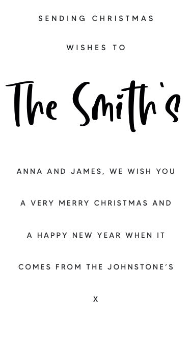 Sending Christmas Wishes Personalised Letterbox Sweets Gift Box
