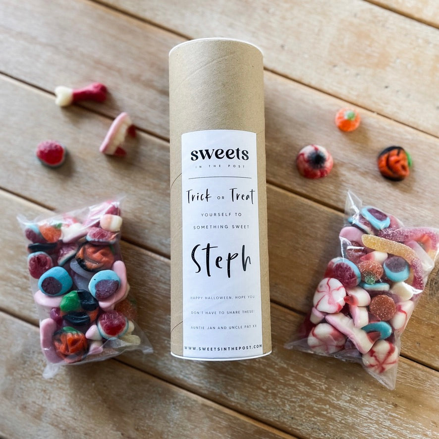 Trick or Treat Personalised Sweet Tube