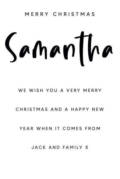 Merry Christmas Personalised Letterbox Sweets Gift Box