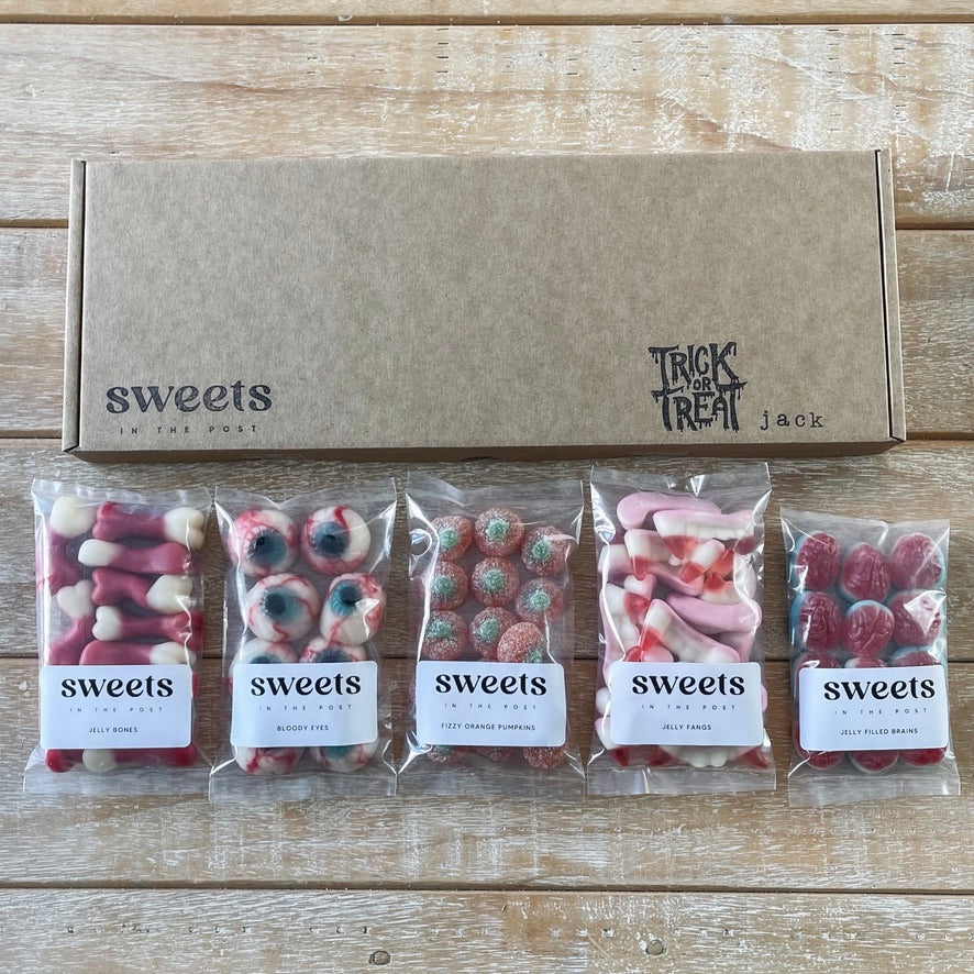 Hand Stamped Trick or Treat Personalised Gift Box