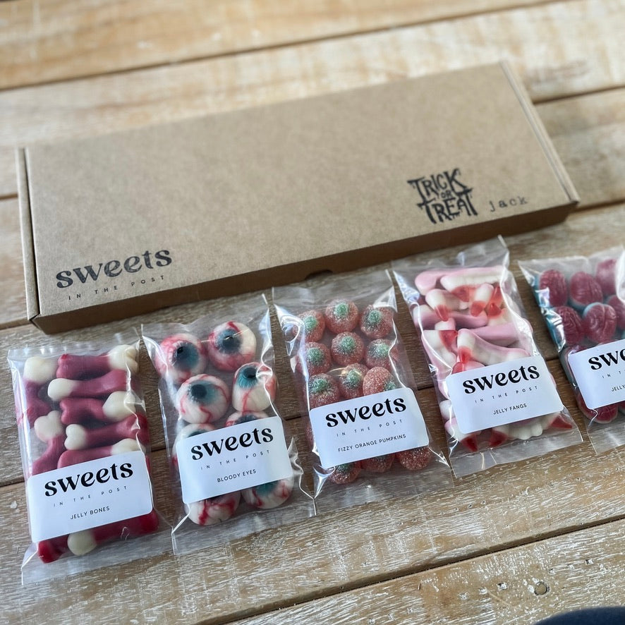 Hand Stamped Trick or Treat Personalised Gift Box