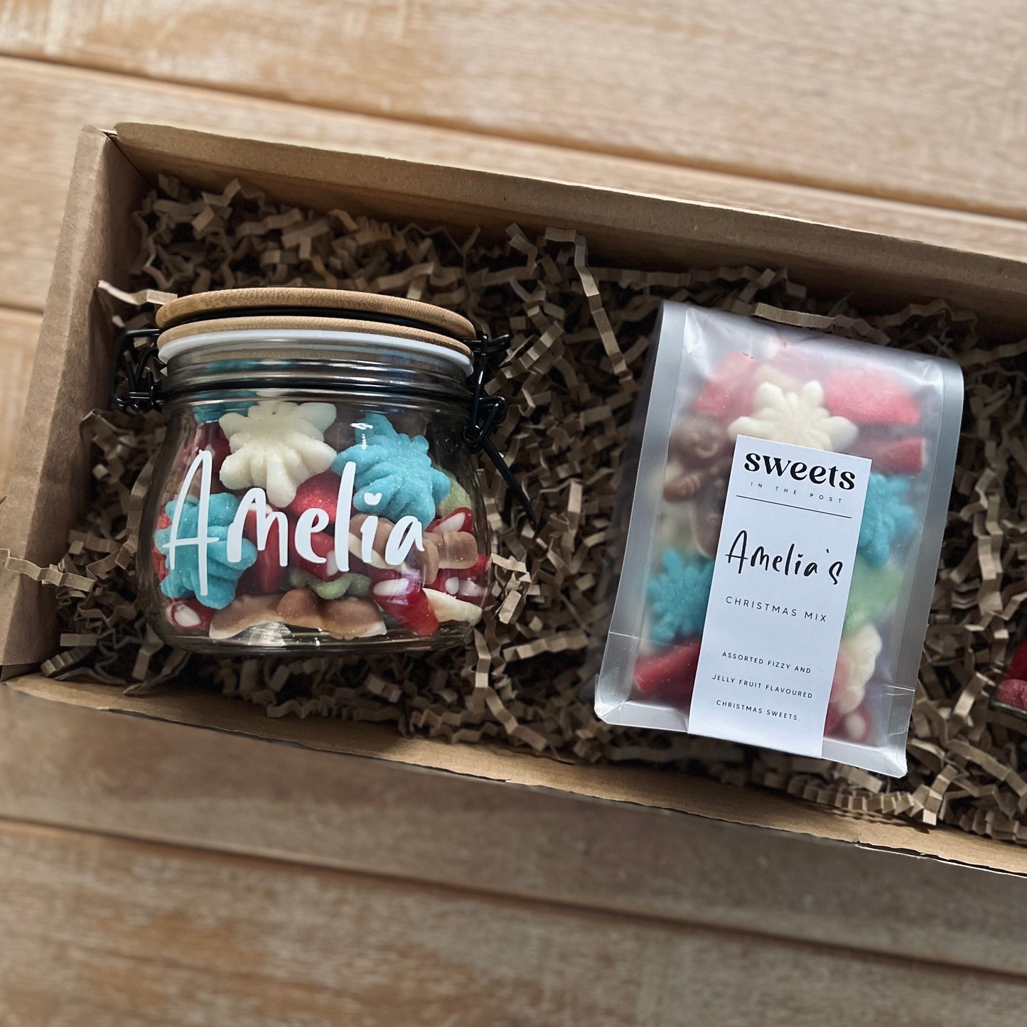 Personalised Christmas Mix Sweet Jar