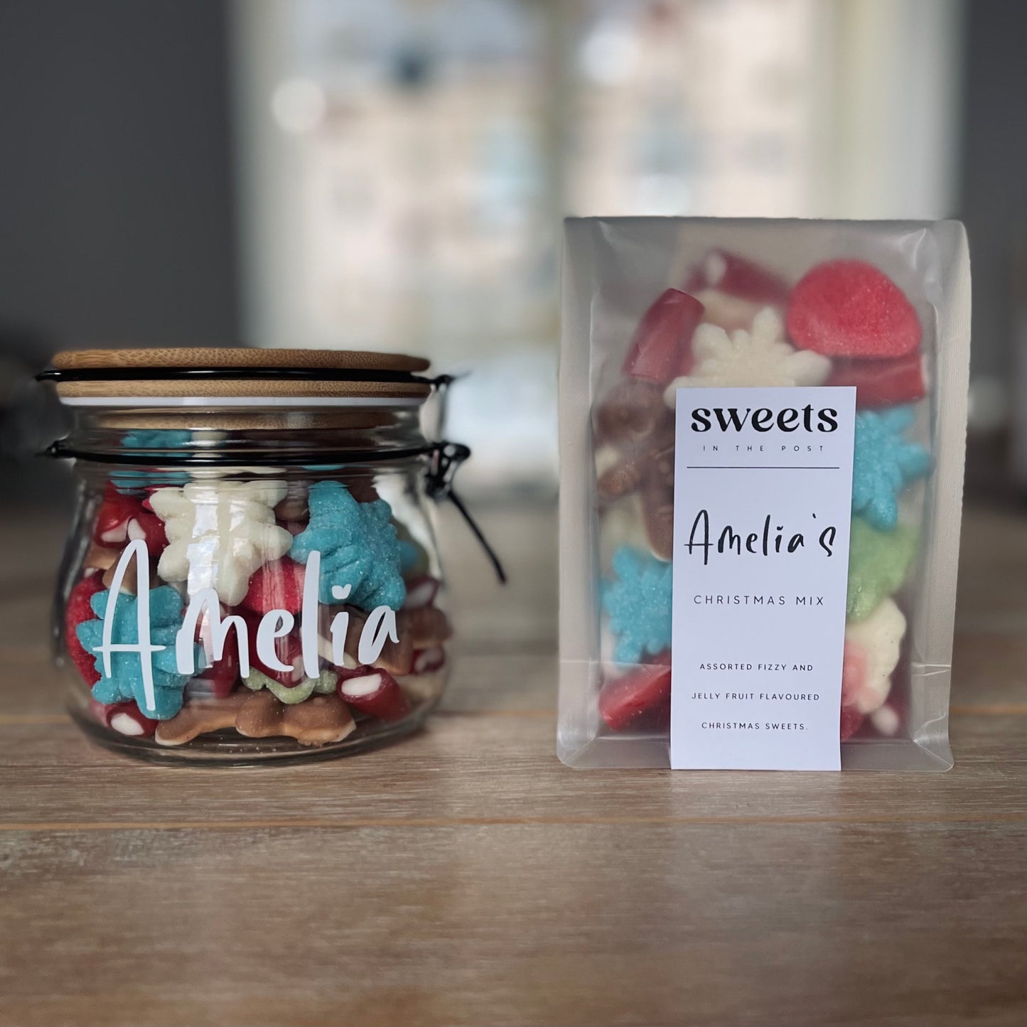 Personalised Christmas Mix Sweet Jar
