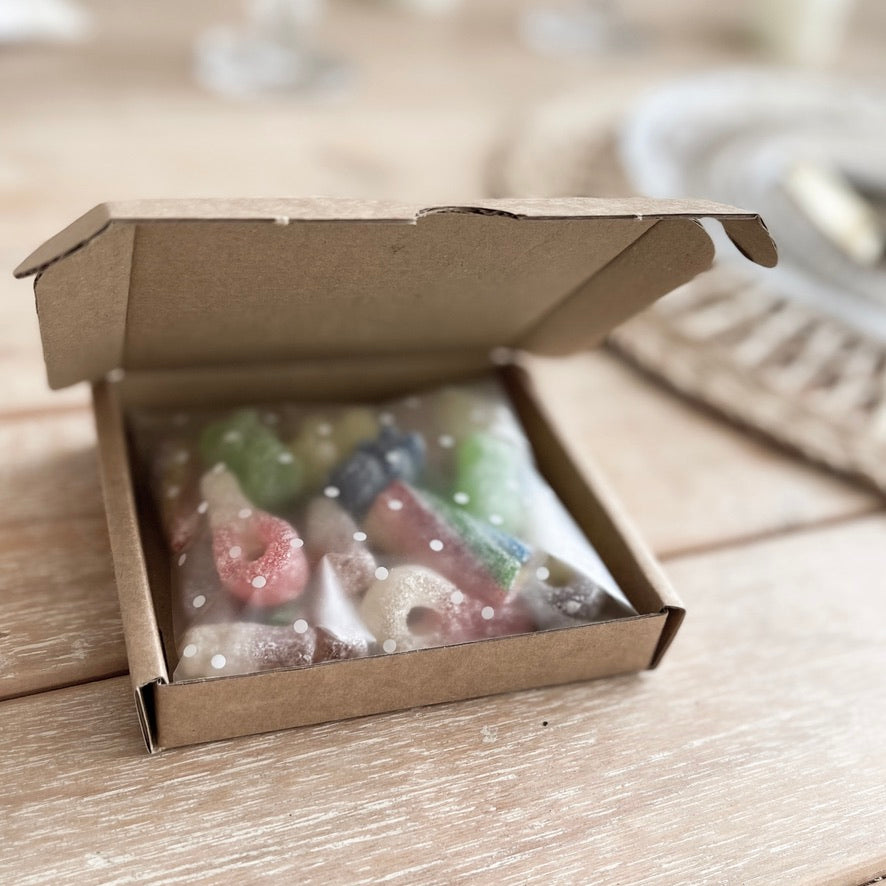 'Rainbow Fizz' Personalised Vegan Party Favour Sweet Boxes from £1.95
