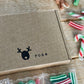 Reindeer Hand Stamped Personalised Letterbox Sweets Gift Box